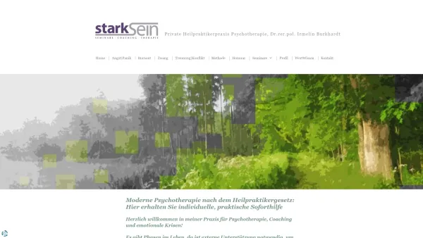 Website Screenshot: Praxis StarkSein - Psychotherapie Königstein - Angst Panik Zwang Burnout - Date: 2023-06-20 10:41:39