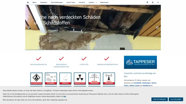 Website Screenshot: Tappeser GmbH Sachverständige am Bau - Tappeser GmbH - Sachverständige am Bau - Tappeser GmbH - Sachverständige am Bau - Date: 2023-06-20 10:41:39