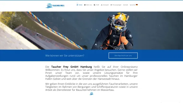 Website Screenshot: Taucher Frey GmbH | professionelles Tauchen in Hamburg - Taucher Frey GmbH | professionelles Tauchen in Hamburg - Date: 2023-06-20 10:41:39