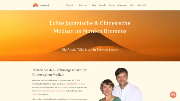 Website Screenshot: Akupunktur, Shiatsu, Traditionelle Chinesische Medizin & Heilpraktiker Bremen TCM Nord - Praxis TCM-Nord von Oliver und Agne Kania - Date: 2023-06-20 10:41:39
