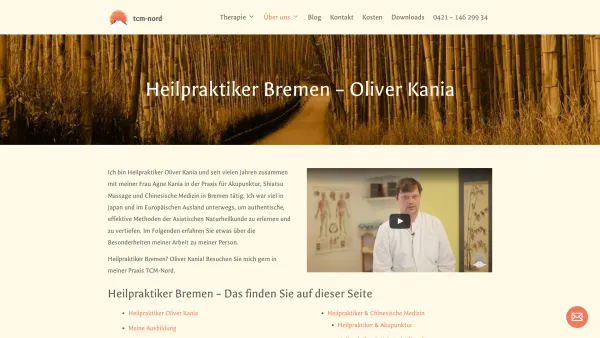 Website Screenshot: Oliver Kania HKDO Heilpraktiker Praxis für Akupunktur in Bremen - Heilpraktiker Bremen – Oliver Kania von TCM Nord - Date: 2023-06-20 10:41:39