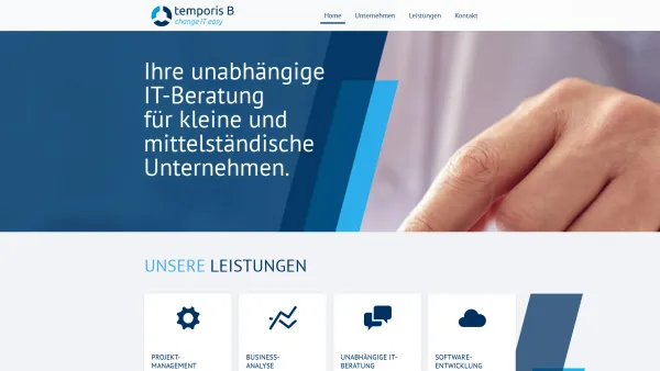 Website Screenshot: temporis B GmbH - IT Consulting | IT Beratung Kassel - temporis B GmbH - Date: 2023-06-20 10:41:39