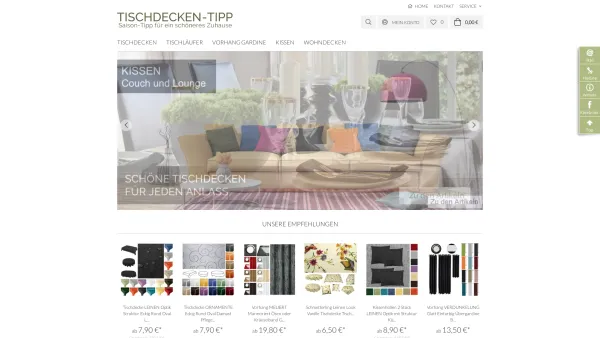 Website Screenshot: Tischdecken-Tipp - Tischdecken-Tipp - Date: 2023-06-16 10:10:44