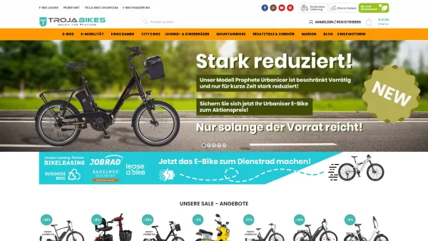 Website Screenshot: TrojaBikes - TROJA BIKES | E-Bikes Online kaufen | Markenräder & Zubehör - Date: 2023-06-20 10:41:39