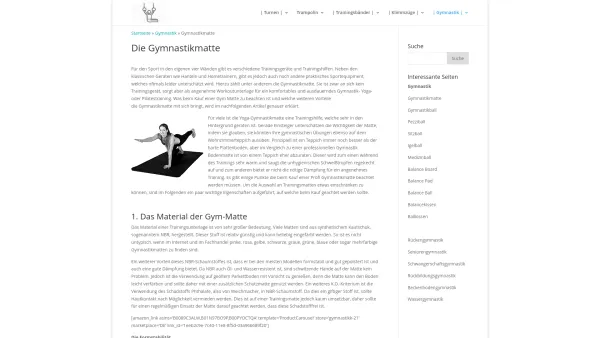 Website Screenshot: Turnringe kaufen - ▷ Günstige Gymnastikmatten für Yoga- Pilates- und Gymnastikübungen - Date: 2023-06-20 10:41:39