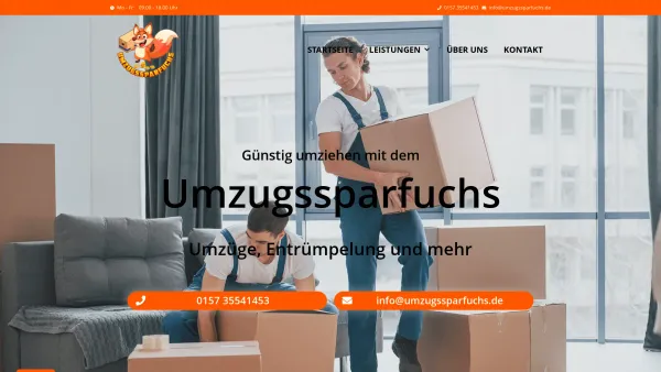 Website Screenshot: Umzugssparfuchs  - Umzug, Entrümpelung, Auflösung: Günstig im Rheinland mit Umzugssparfuchs - Date: 2023-06-16 10:10:44