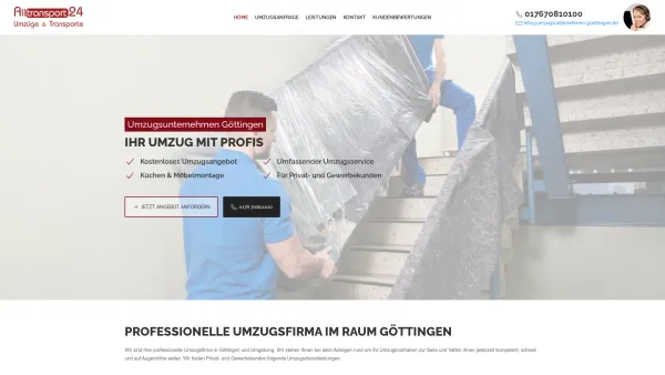 Website Screenshot: Umzugsunternehmen Göttingen - Umzugsunternehmen Göttingen | günstige Umzüge mit Profis - Date: 2023-06-20 10:41:42