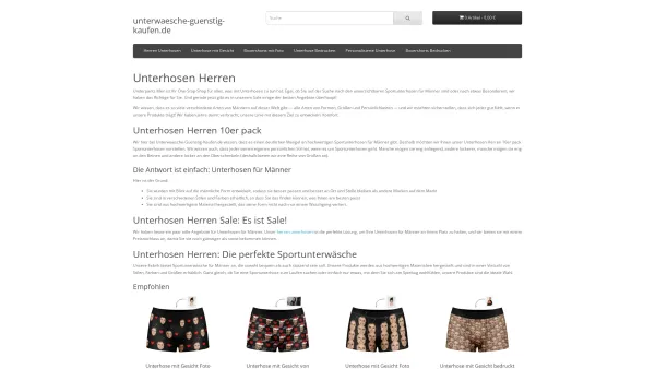 Website Screenshot: Pauls Basics - Unterhosen Herren - Date: 2023-06-20 10:41:42