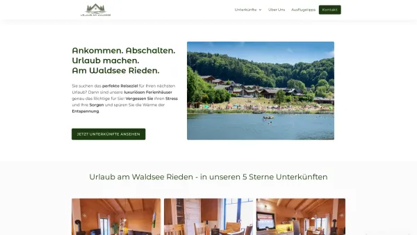 Website Screenshot: HR Investment 51 GbR - Urlaub am Waldsee Rieden | 5 Sterne Ferienhäuser - Date: 2023-06-20 10:41:42