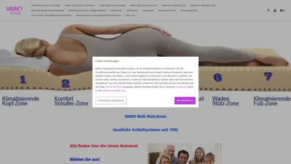 Website Screenshot: Fa. VARIO Maßmatratzen - Vario Maß-Matratzen - Date: 2023-06-20 10:41:42