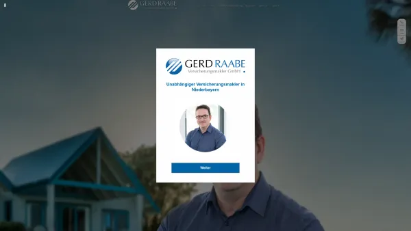Website Screenshot: Gerd Raabe Versicherungsmakler - Unabhängiger Versicherungsmakler in Niederbayern - Gerd Raabe - Date: 2023-06-20 10:41:42