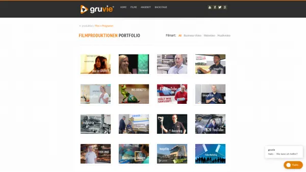 Website Screenshot: GERUWEB - Film- und Videoproduktion für Oldenburg und Niedersachsen überzeugt emotional - Date: 2023-06-16 10:10:44