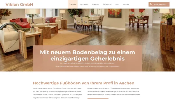 Website Screenshot: Viklen GmbH - Bodenbeläge unterschiedlicher Art | Aachen | Viklen GmbH - Date: 2023-06-20 10:41:42