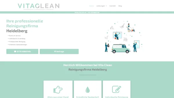 Website Screenshot: Vita Clean Gebäudereingung - Gebäudereinigung Heidelberg - Date: 2023-06-20 10:41:42