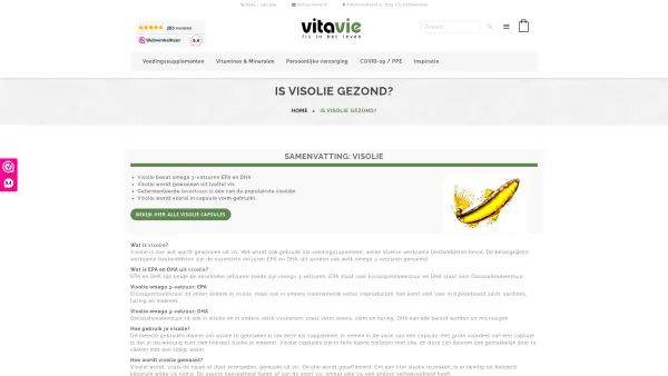 Website Screenshot: Visolie - Visolie: Wat is visolie en is het gezond? - Date: 2023-06-20 10:41:42