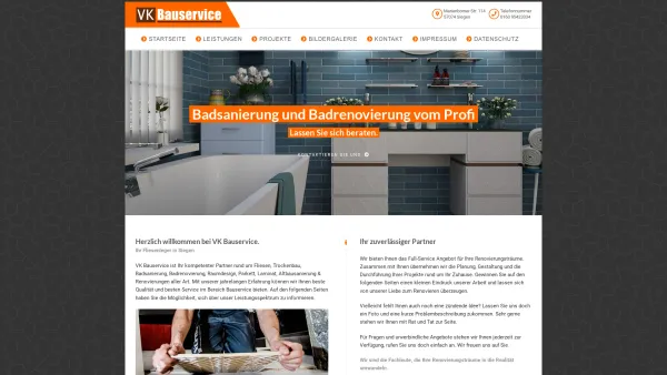 Website Screenshot: VK Bauservice - Fliesenleger in Siegen: VK Bauservice - Date: 2023-06-20 10:41:42