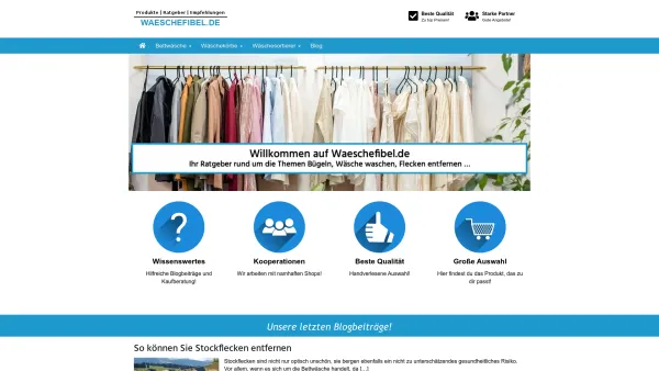 Website Screenshot: Wäschefibel - ᐅ Waeschefibel.de • Ihr Ratgeber rund um das Thema Wäsche! - Date: 2023-06-20 10:41:42