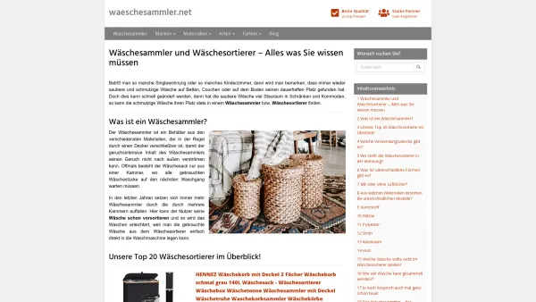 Website Screenshot: waeschesammler.net - ᐅ Wäschesammler / Wäschesortierer • NEU 2023 • Jetzt ansehen! - Date: 2023-06-20 10:41:42