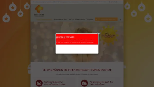 Website Screenshot: Blank&Biehl GmbH Messehostessen - ✅ Weihnachtsmann mieten? Wir haben bundesweit 38.000 Darsteller! - Date: 2023-06-16 10:10:47