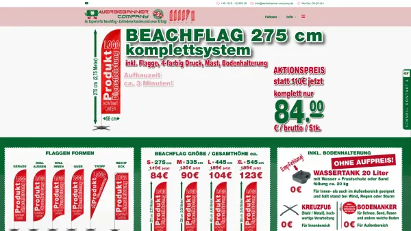 Website Screenshot: Werbebanner Company - Ihr Experte für Beachflag - Zufriedene Kunden sind unser Erfolg! - Date: 2023-06-20 10:41:42