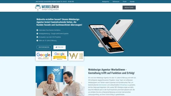 Website Screenshot: Werbelöwen Professionelle Webdesign Agentur für Ihr Website Erstellung - Webseite erstellen lassen ➡️ vom Experten ? Werbelöwen - Date: 2023-06-20 10:41:42