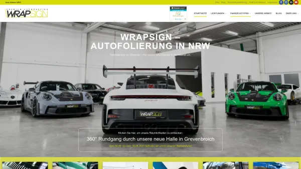 Website Screenshot: Wrapsign Premium Fahrzeugfolierung NRW - Autofolierung vom Experten - Wir realisieren Ihre Visionen - Date: 2023-06-20 10:41:42