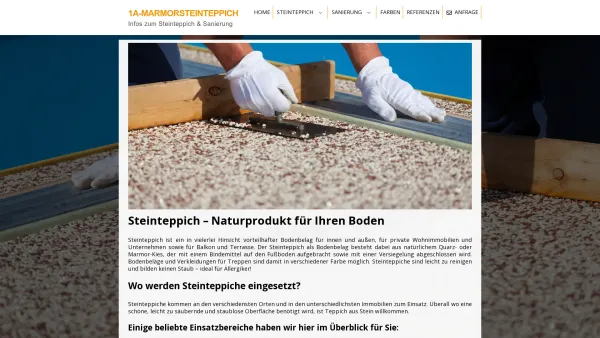 Website Screenshot: 1A Marmorsteinteppich Inh. Alfred Deckers - Steinteppich Ratgeber - Infos zu Sanierung & Renovierung - Date: 2023-06-20 10:41:42