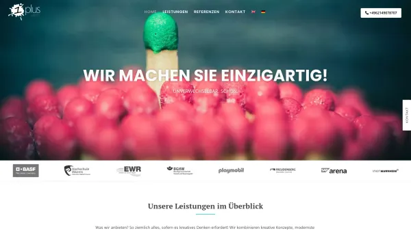 Website Screenshot: 1Plus Agency GbR - Werbeagentur Mannheim | Webagentur Mannheim | 1Plus-Agentur - Date: 2023-06-16 10:10:47