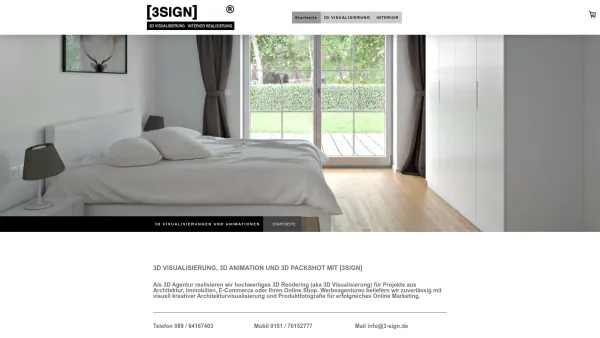 Website Screenshot: 3SIGN 3D Visualisierungen und Animationen - 3D Visualisierung für Architektur und Produkt - 3D Visualisierung aus München - Date: 2023-06-20 10:41:45