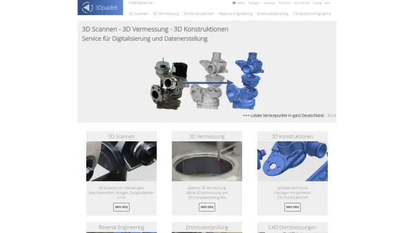 Website Screenshot: 3D Padelt GmbH - 3D Padelt | Dienstleister für CT, optische & taktile Messtechnik - Date: 2023-06-20 10:41:45