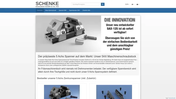 Website Screenshot: Schenke Innovation GmbH & Co. KG - 5-Achs-Spanner - Der präziseste 5AX Maschinenschraubstock - Date: 2023-06-20 10:41:45