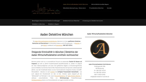 Website Screenshot: Aaden  mehr als eine Marke. Unsere Detektive lieben, was sie tun. - Detektive München - Aaden Wirtschaftsdetektei München - Date: 2023-06-16 10:10:47