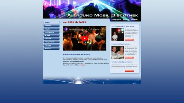 Website Screenshot: Allround Mobil Discothek - Allround Mobil Discothek - Date: 2023-06-16 10:10:47