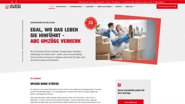 Website Screenshot: ABC Umzüge Verkerk - Start - ABC Umzüge Verkerk - Date: 2023-06-20 10:41:45