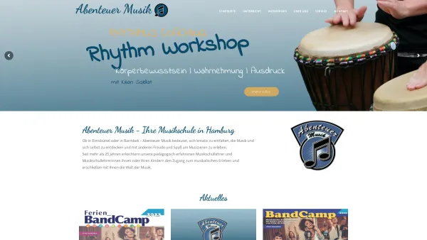 Website Screenshot: Abenteuer Musik Musikschule - Abenteuer Musik – Die Musikschule in Hamburg Eimsbüttel und Barmbek - Date: 2023-06-16 10:10:47