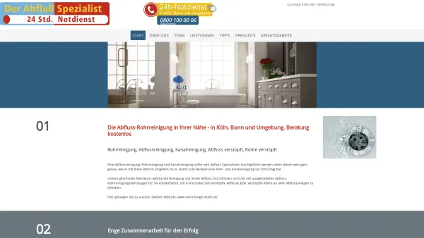 Website Screenshot: 24h Abfluss Notdienst Keip - Der Abluß Spezialist - Andreas Max Keip Rohrreinigung & Kanalreinigung - Date: 2023-06-16 10:10:47