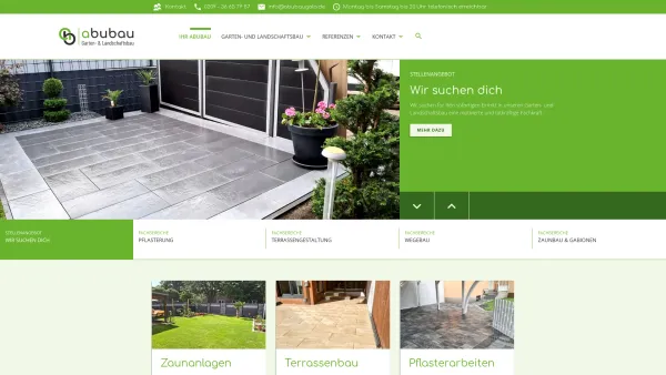 Website Screenshot: abubau  Garten-& Landschaftsbau - abubau - Ihr Fachbetrieb für schöne Terrassen - abubau - Date: 2023-06-20 10:41:45