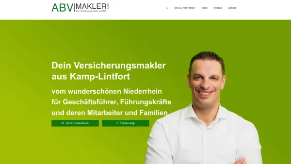 Website Screenshot: ABV|MAKLER GmbH - Versicherungsmakler Moers | Versicherungsmakler Rheinberg | Versicherungsmakler Kamp Lintfort - ABV|MAKLER GmbH - Versicherungsmakler - Date: 2023-06-16 10:10:50