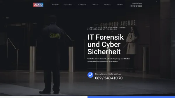 Website Screenshot: Acato GmbH - Eine Cyber Sicherheitsberatung hilft Gefahren abzuwenden - Date: 2023-06-16 10:10:50