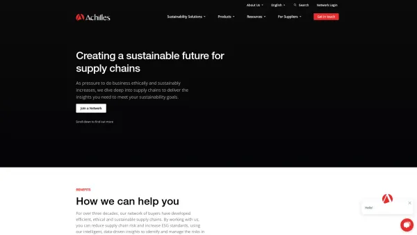 Website Screenshot: Achilles GmbH - Achilles | Sustainable Supply Chain Management Solutions | Achilles - Date: 2023-06-16 10:10:50