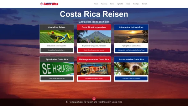 Website Screenshot: Reiselade Huttwil Costa Rica Reisen - Private Rundreisen Costa Rica: Individuell oder begleitet - Date: 2023-06-20 10:41:45