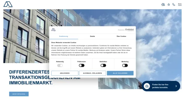 Website Screenshot: Büroflächen, Handelsflächen, Hallenflächen AENGEVELT Immobilien GmbH & Co. KG - Startseite | Aengevelt Immobilien - Date: 2023-06-16 10:10:51