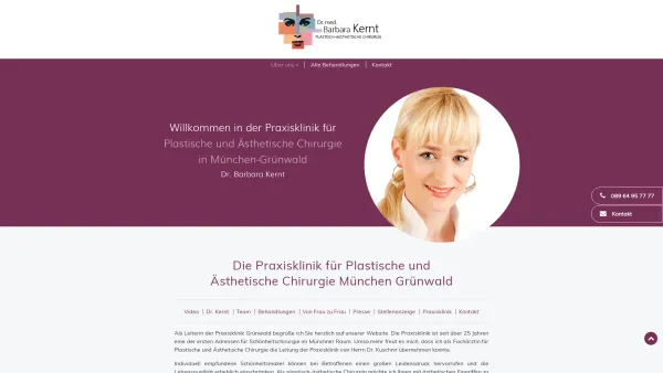 Website Screenshot: Praxisklinik Grünwald - Schönheitschirurgie & Plastische Chirurgie München » Dr. Barbara Kernt - Date: 2023-06-16 10:10:51