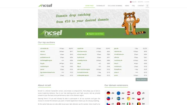 Website Screenshot: Agentur von Seydlitz - nicsell: RGP domain backorder service for .de & .eu & .at domains - Date: 2023-06-16 10:10:51