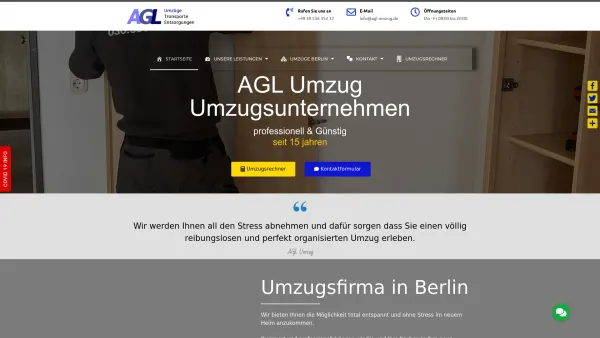 Website Screenshot: AGL Umzug Berlin - AGL Umzug Berlin – Umzugsunternehmen in Berlin - Date: 2023-06-20 10:41:45