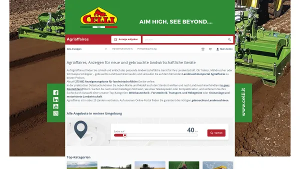 Website Screenshot: Agriaffaires - Landmaschinen - Gebrauchte Landtechnik zu verkaufen - Agriaffaires - Date: 2023-06-16 10:10:51