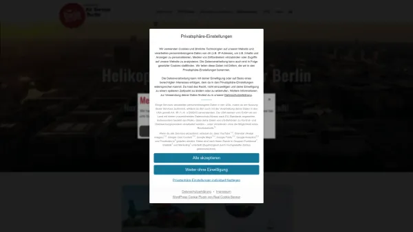 Website Screenshot: Air Service Berlin CFH GmbH -  Heben Sie ab mit Commander Frank Hellberg - Air-Service-Berlin/ Berlin Helicopter/ Rundflug über Berlin - Date: 2023-06-16 10:10:51