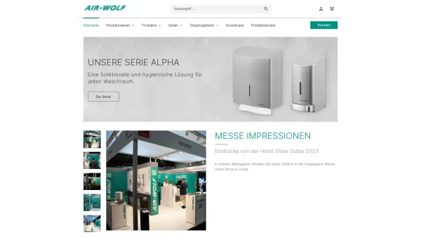 Website Screenshot: AIR-WOLF GMBH -  Mehr als warme Luft! - Waschraum Ausstattung & Lösungen von AIR-WOLF in München - Date: 2023-06-16 10:10:51