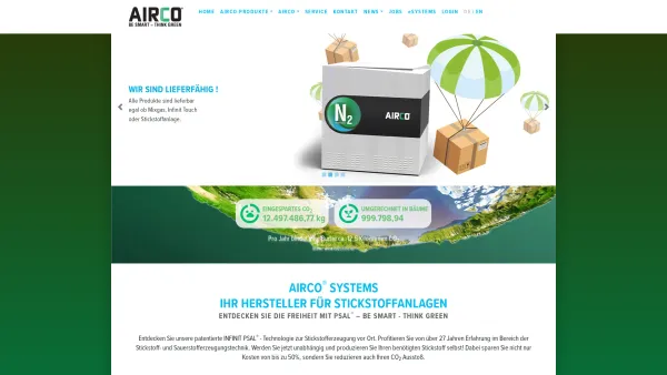 Website Screenshot: AIRCO-KKF Druckluftservice GmbH -  Ihr Partner  wenn Ihnen die Luft ausgeht - AIRCO SYSTEMS | Stickstoffgenerator - Stickstoffanlagen - Stickstofferzeugung - Date: 2023-06-16 10:10:51