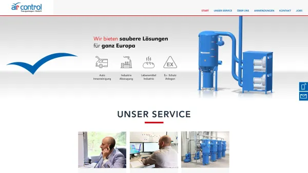 Website Screenshot: air control Sauganlagen GmbH - START | Aircontrol - Date: 2023-06-16 10:10:51